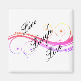 Imã Live Laugh Love Magnet