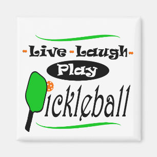 Imã Live Laugh Play Pickleball Pickleball Jogadores Gi