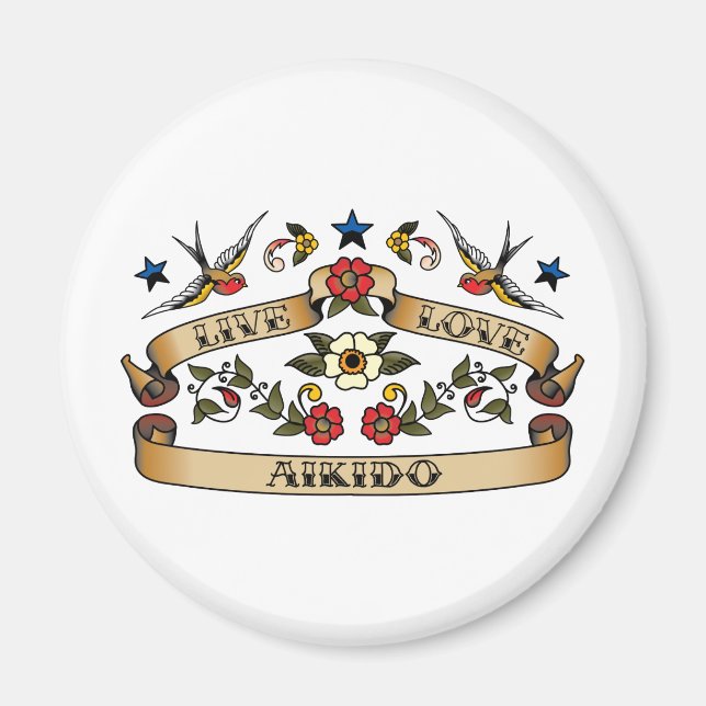 Imã Live Love Aikido (Frente)