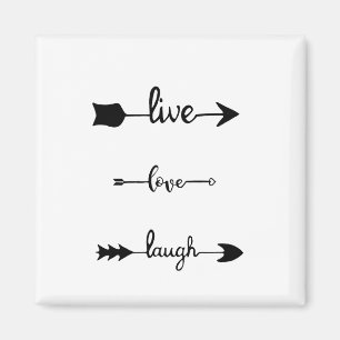 Imã Live Love Laugh Arrows