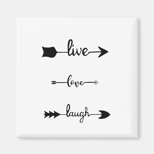 Imã Live Love Laugh Arrows (Frente)
