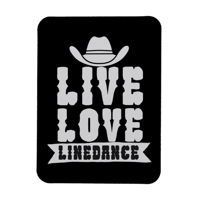 Ímã Live Love Linedance (Vertical)