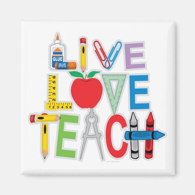 Imã Live Love Teach (Frente)