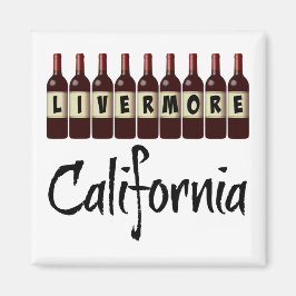 Imã Livermore California Red Wine Botles Diversão. Pro