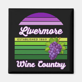 Imã Livermore Wine Country Purple Green Stripes Grapes