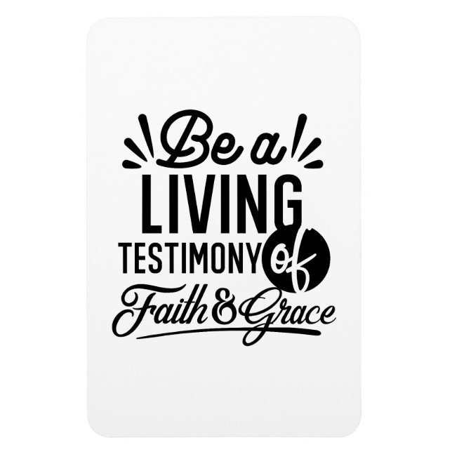 Ímã Living Testimony Bible Quote Christian Motivation (Vertical)