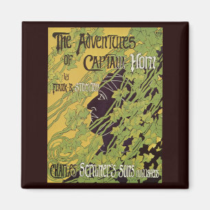 Imã Livro Antigo Art Nouveau, Aventuras do Capitão Hor
