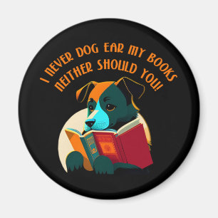 Imã Livro Cachorro Cachorro Ouvido Humor