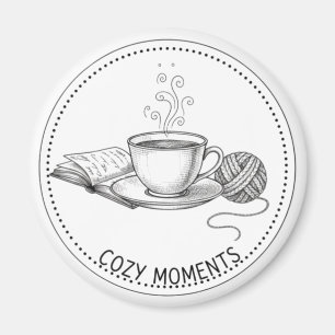 Imã Livro de Café Momentos Aconchegantes & Minimal ART