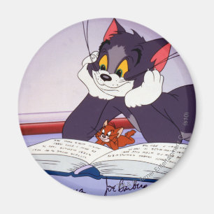 Imã Livro de leitura de Tom e de Jerry autografado