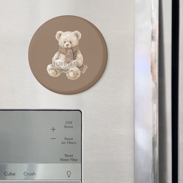 Imã Livro do Urso de Pelúcia Marrom Creme (In Situ (Fridge))