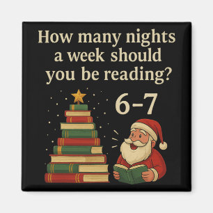 Imã Livro engraçado da árvore de Natal para leitura –