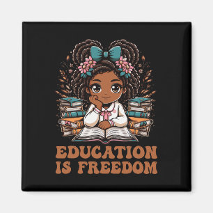 Imã Livro Leitor Educação É Liberdade História Negra M