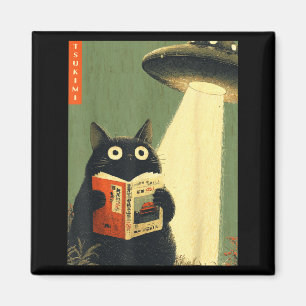 Imã Livro vintage japonês gato amantes ufo alien