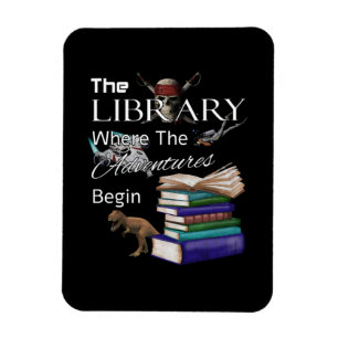 Ímã Livros De Biblioteca Onde A Aventura Começa A Ler