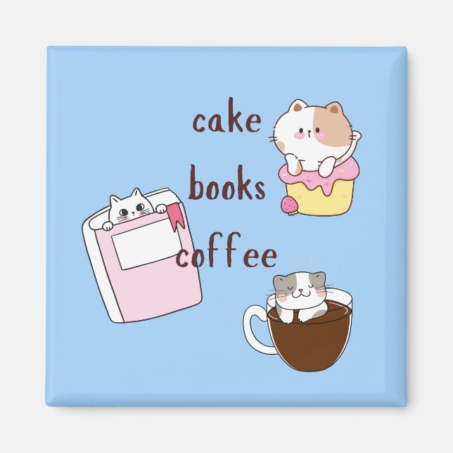 Imã Livros de Bolo Café (Frente)