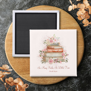 Imã Livros de Citações Personalizadas e Rosas Pink Vin