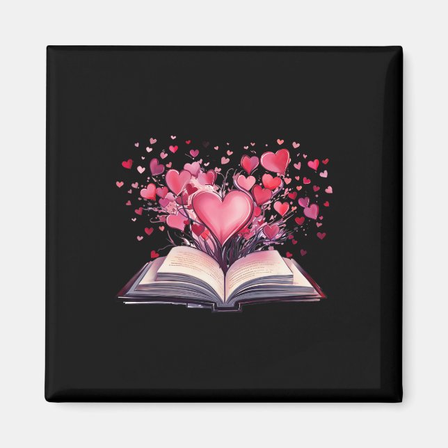 Imã Livros E Corações Professor Fã De Livros Valentim (Frente)
