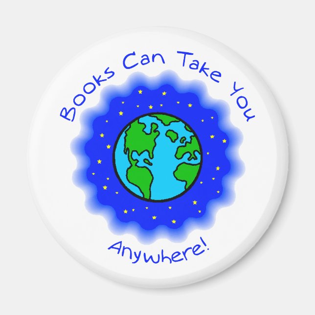 Imã Livros Podem Levar-vos Magnets, 2 formas, 4 tamanh (Frente)
