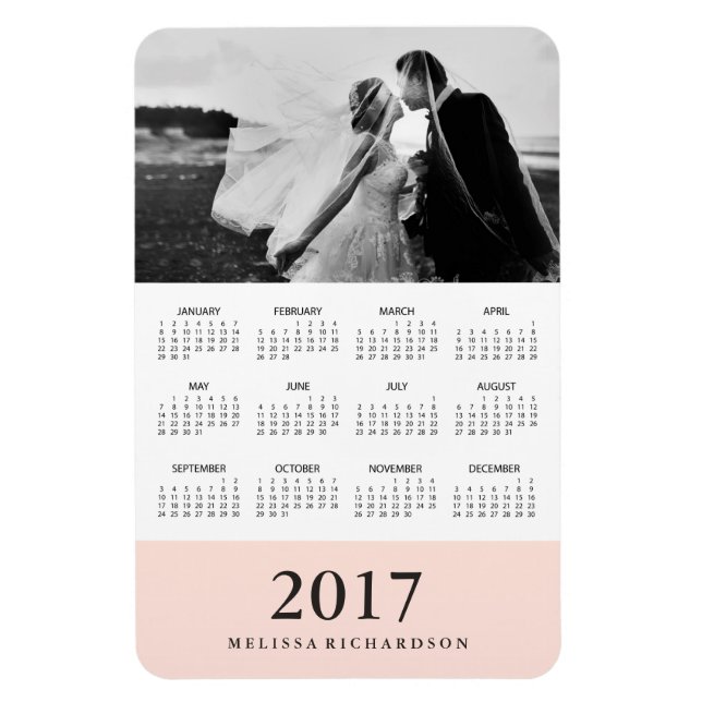 Ímã Lixeira | Calendário de Fotografias Elegante 2017 (Vertical)
