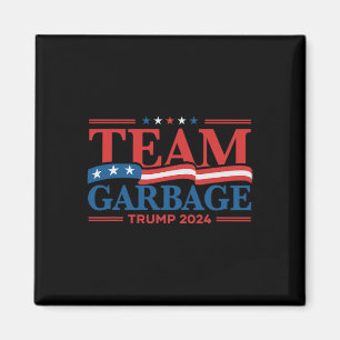 Imã Lixo Para Trump 2024 Vintage Na Bandeira Dos Eua