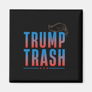 Imã Lixo Trump 2025 Grunge Lixo Para Trump Camiseta En
