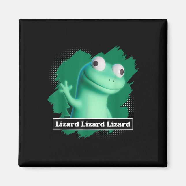 Imã Lizard Lizard Lizard Elio Meme Engraçado Design T- (Frente)