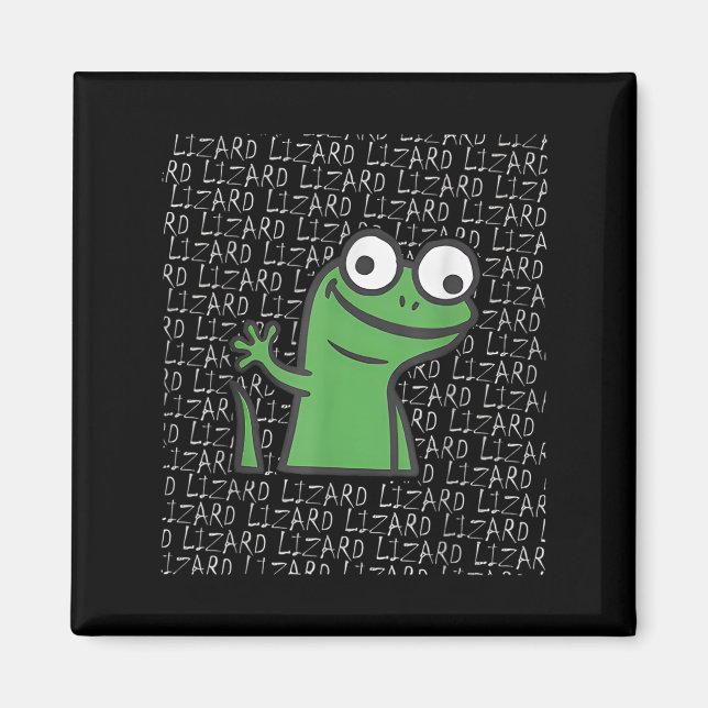 Imã Lizard Lizard Lizard Funny Weirdcore Animal Meme G (Frente)