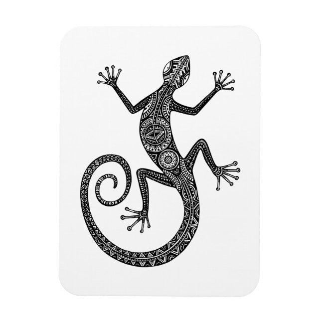 Ímã Lizard Ou Salamander Doodle (Vertical)