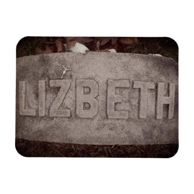 Ímã Lizzie Borden Grave Marker - Fall River, MÃES (Horizontal)