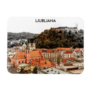 Ímã Ljubljana — Vista da Cidade da Eslovênia