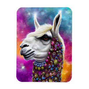 Ímã Llama Colorido Cheio de Joias
