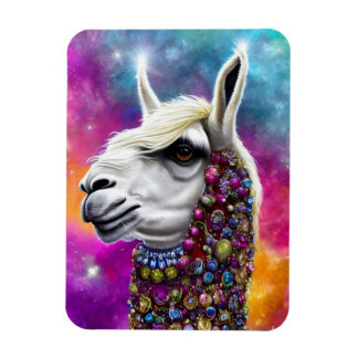 Ímã Llama Colorido Cheio de Joias