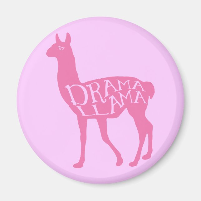 Imã Llama de Drama Rosa (Frente)