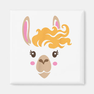 Imã Llama Face Eyelashes Halloween Costume Hairstyle