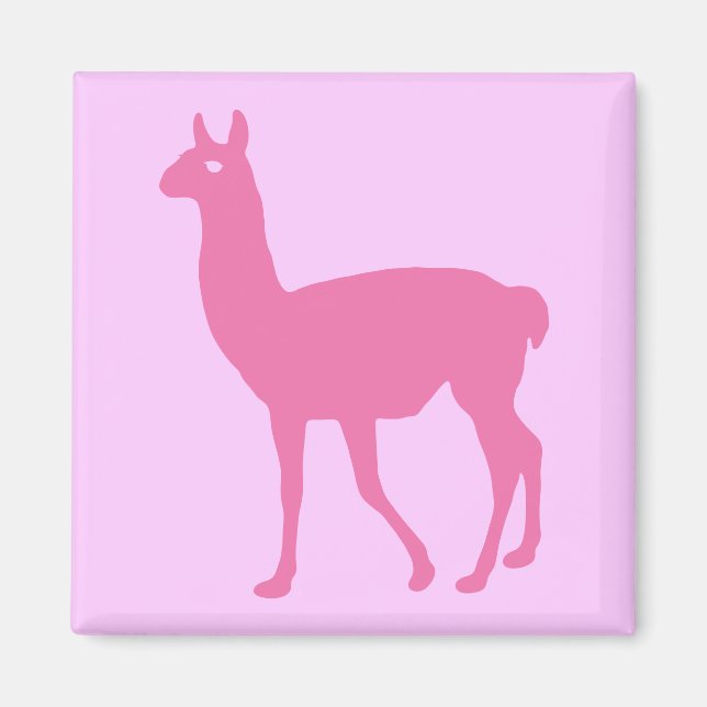 Imã Llama Magnet Rosa (Frente)