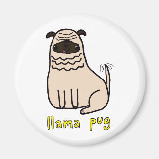 Imã Llama Pug Magnet