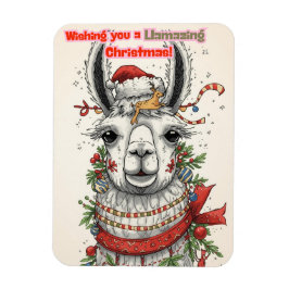 Ímã LLamazing Christmas Llama Holiday