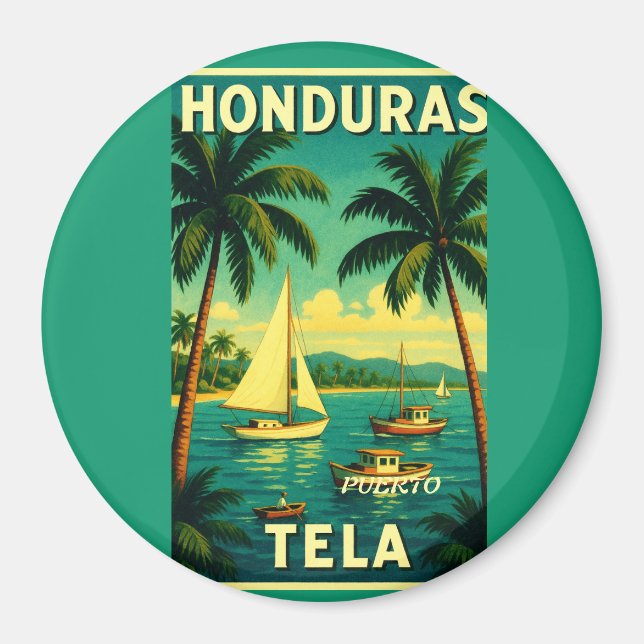 Imã Llavero tipo chapa PUERTO DE TELA (Frente)