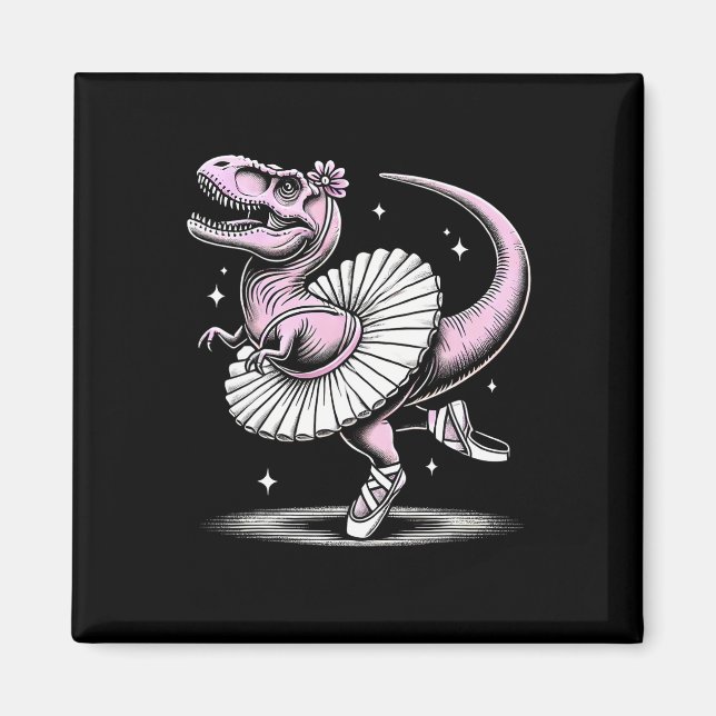 Imã Llet Dancing T-rex In Tutu And Slippers  (Frente)