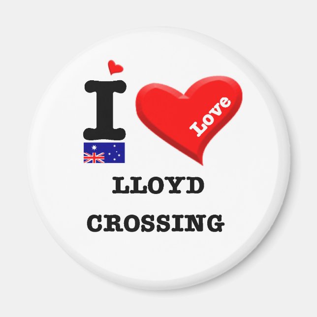 Imã LLOYD CROSSING - Eu adoro (Frente)