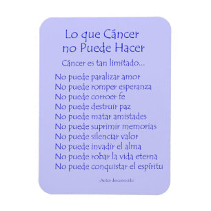 Ímã Lo Que Cáncer No Puede Hacer Magnet (Azul)