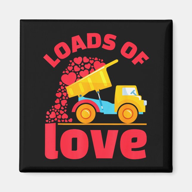 Imã Loads Of Love Truck Hearts Valentines Day Kids Tod (Frente)