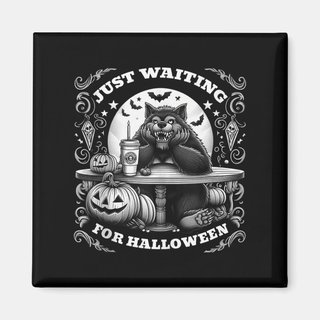 Imã Lobisomem Esperando O Halloween Scary N (Frente)