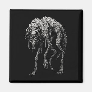 Imã Lobo Assustador Ovelha Horror Medo Folclore Goth A