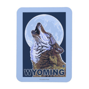 Ímã Lobo cinzento HowlingWyoming
