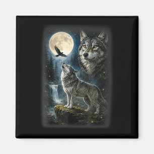 Imã Lobo da natureza floresta árvores lobos animal sel