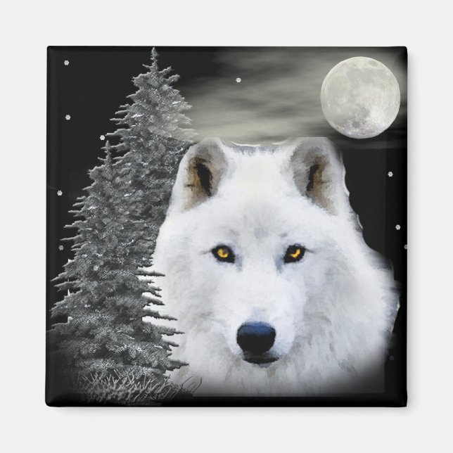 Imã lobo-da-neve ártico (Frente)