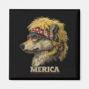 Imã Lobo - Dia 4 de Julho Bandeira Americana Dia dos P