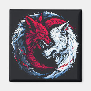 Imã Lobo Lunar Selvagem Duplo